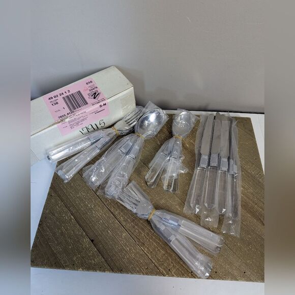 Vintage Zellers Cutlery Set – 20 Piece Acrylic Handle Flatware, New in Box (Kniv - Picture 2 of 8